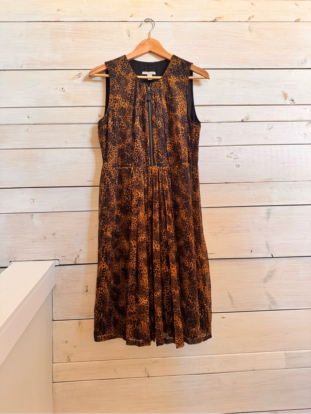 Burberry Brit Leopard Print Dress in Brown